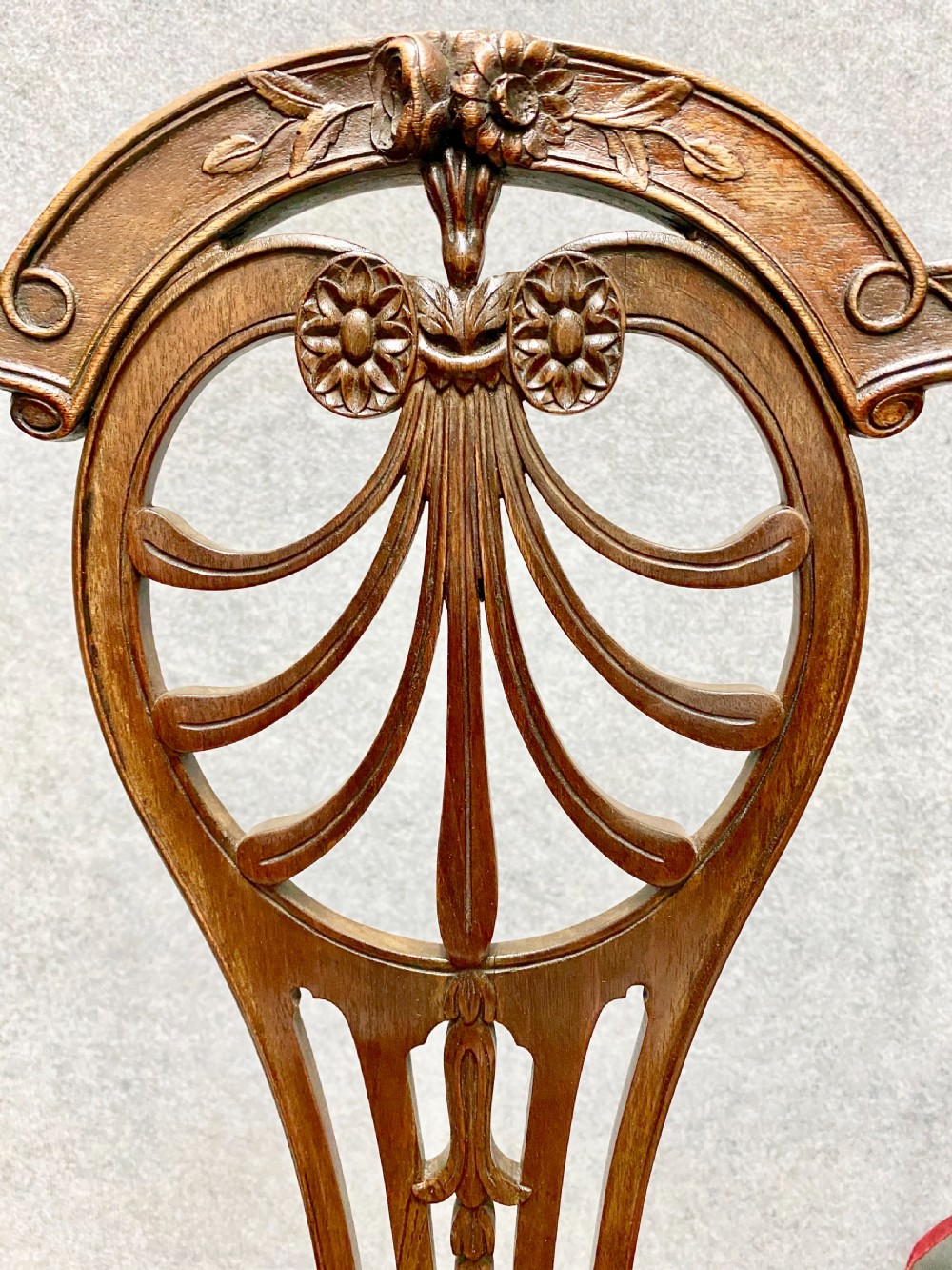 Pair of Mahogany Georgian Style Elbow or Desk Chairs View V