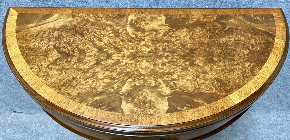 Good Quality Burr Walnut Card Table View III