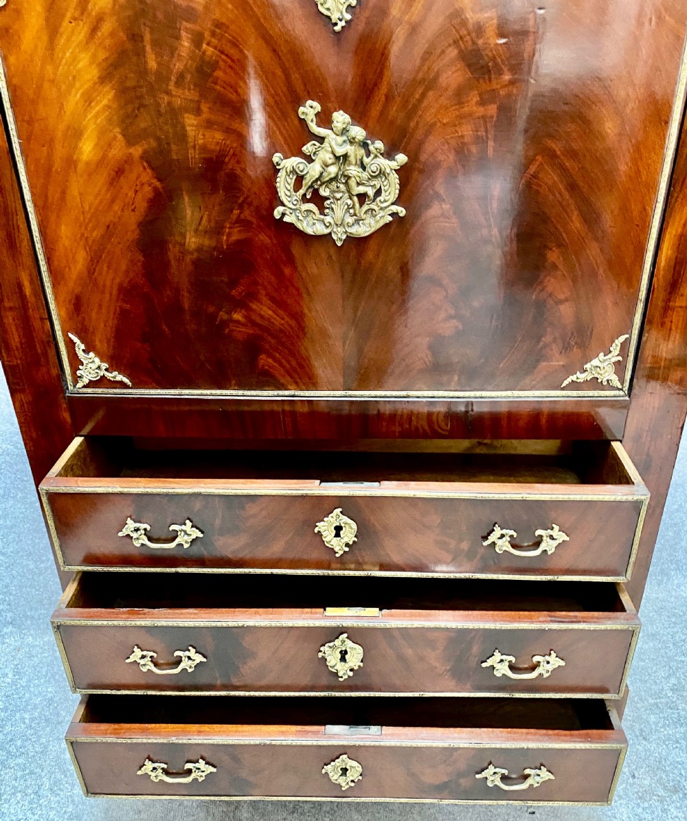 Antique French Mahogany Secretaire  Abattant  View VI