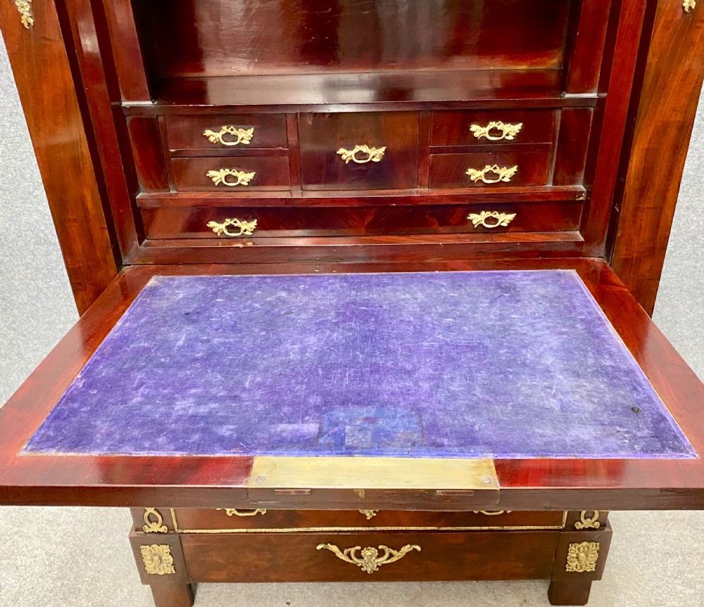 Antique French Mahogany Secretaire  Abattant  View X
