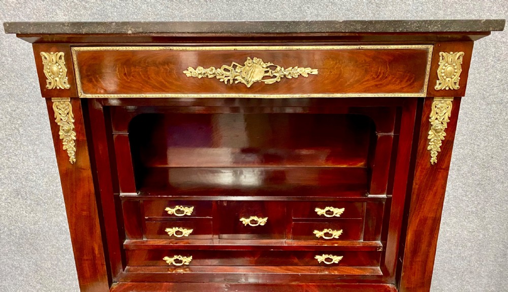 Antique French Mahogany Secretaire  Abattant  View XI