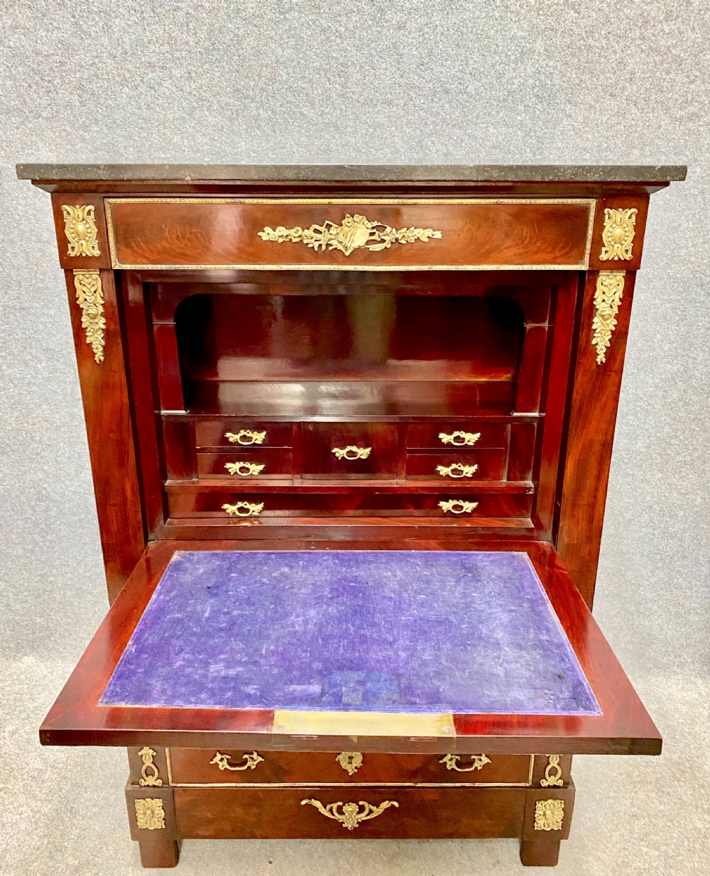 Antique French Mahogany Secretaire  Abattant  View XII