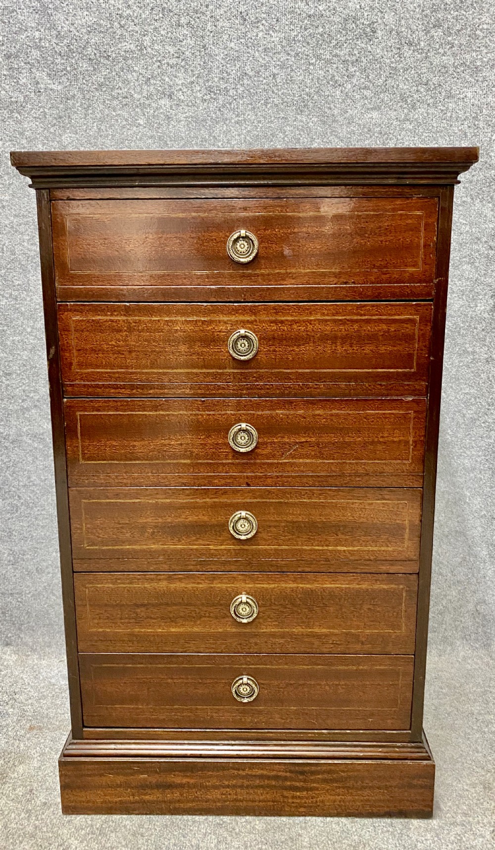 Edwardian Inlaid Folio Chest of Drawers