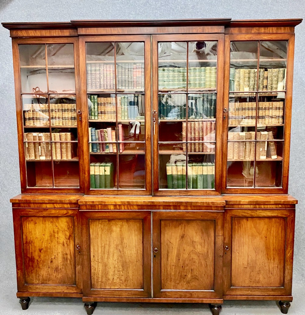 George IV Mahogany Breakfront Bookcase