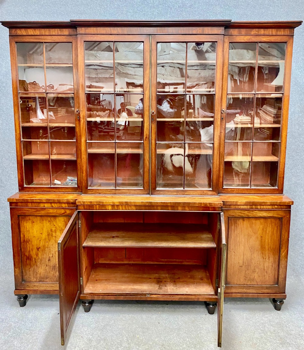 George IV Mahogany Breakfront Bookcase View IV