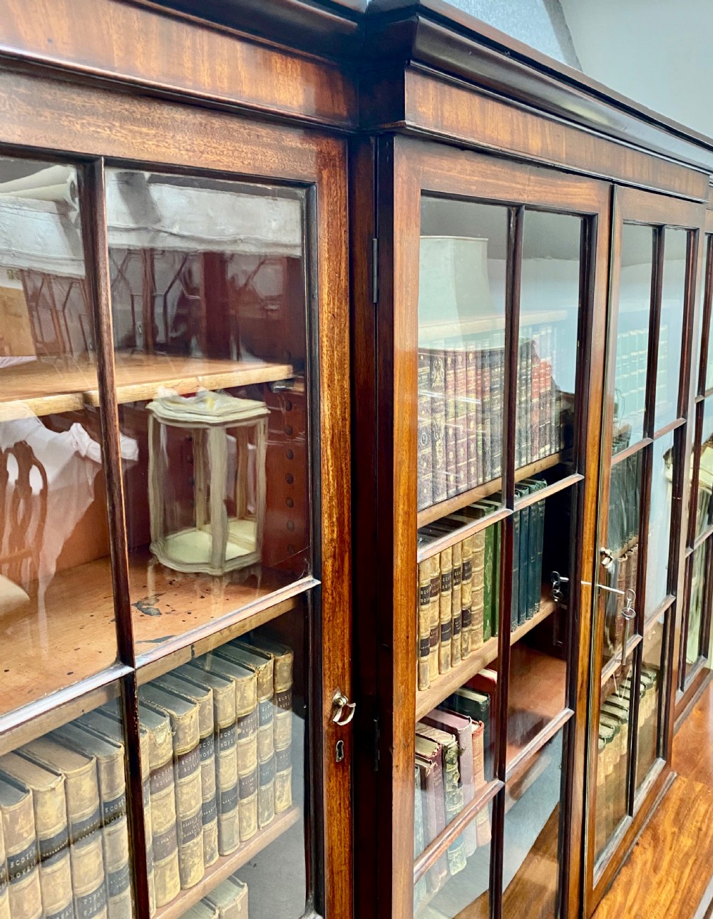 George IV Mahogany Breakfront Bookcase View V