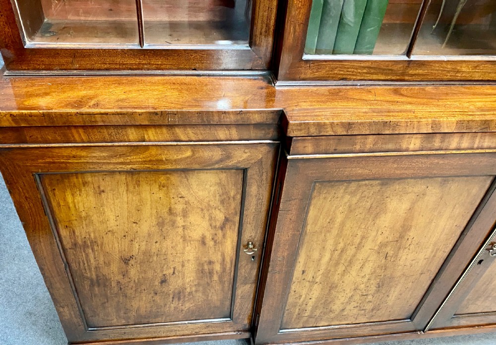 George IV Mahogany Breakfront Bookcase View VII