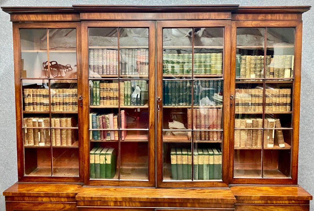 George IV Mahogany Breakfront Bookcase View XII