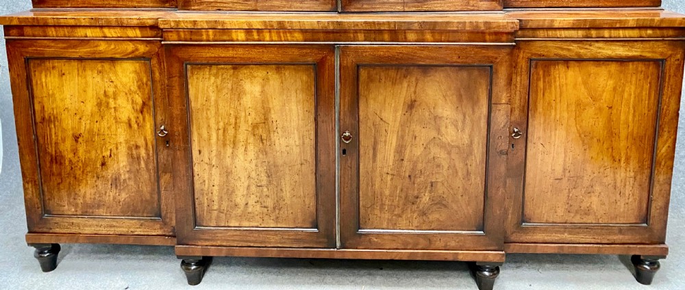 George IV Mahogany Breakfront Bookcase View XIII