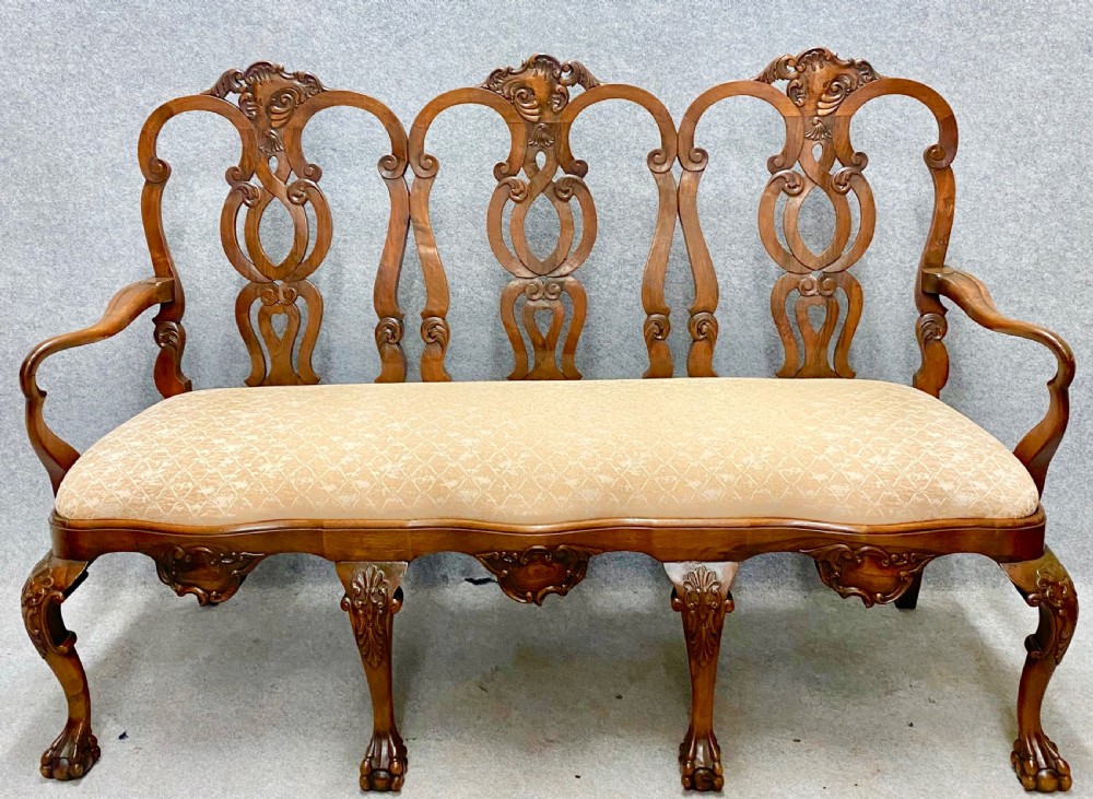 Good Antique Dutch Walnut Chair Back Settee View II