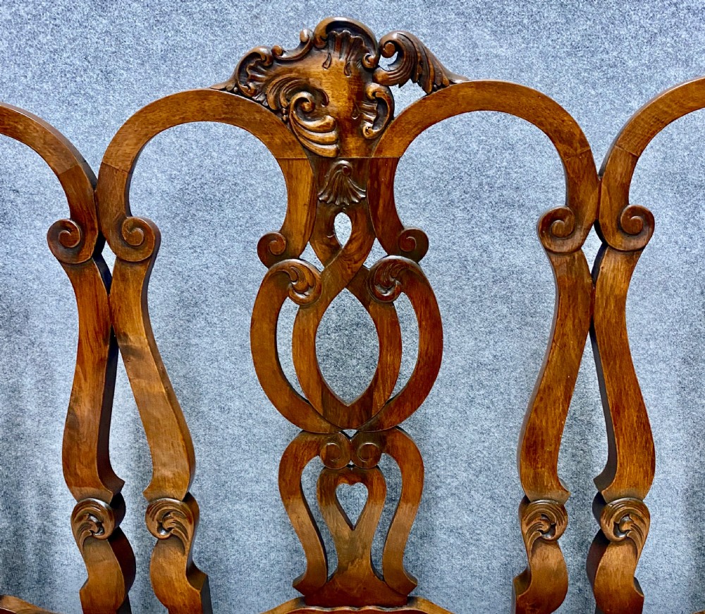 Good Antique Dutch Walnut Chair Back Settee View V