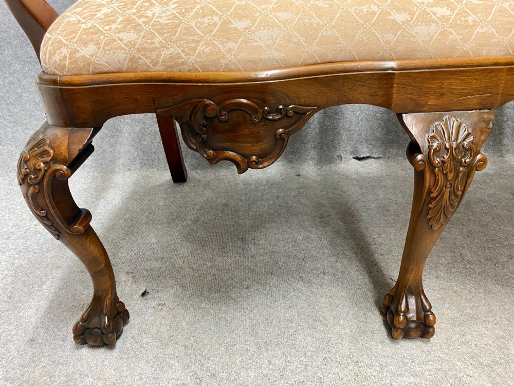 Good Antique Dutch Walnut Chair Back Settee View IX
