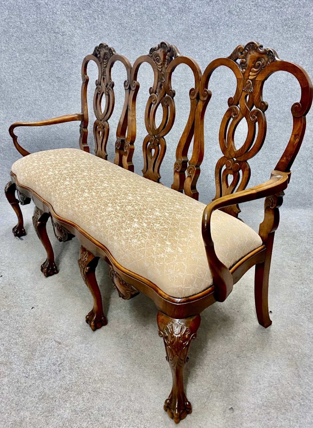 Good Antique Dutch Walnut Chair Back Settee View X
