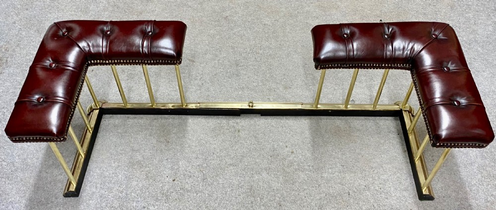 Edwardian Brass & Leather Club Fender View IV