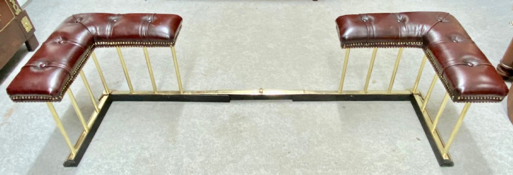 Edwardian Brass & Leather Club Fender View V