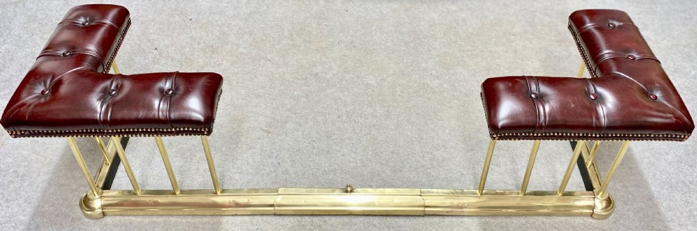 Edwardian Brass & Leather Club Fender View VII