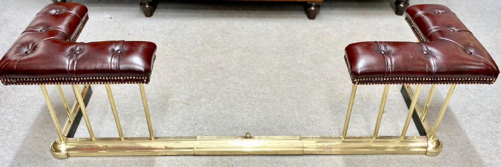 Edwardian Brass & Leather Club Fender View VIII