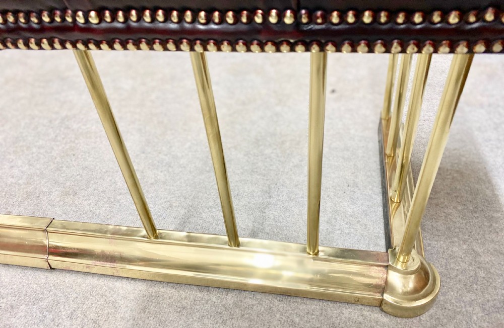 Edwardian Brass & Leather Club Fender View X