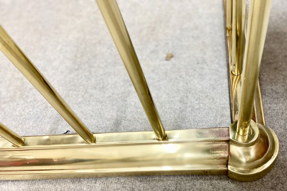 Edwardian Brass & Leather Club Fender View XI