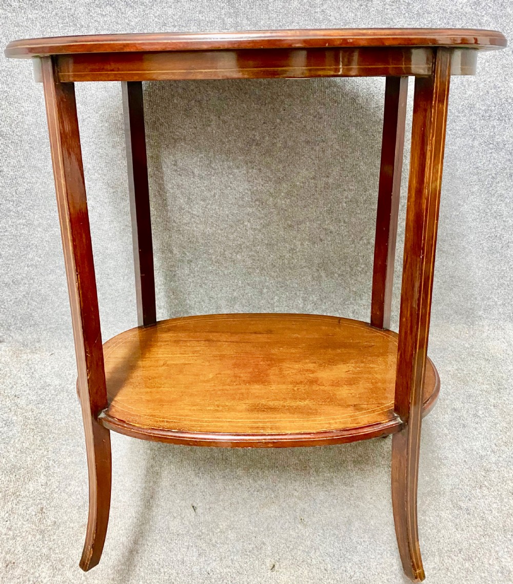 Edwardian Inlaid Mahogany Occasional Table View V