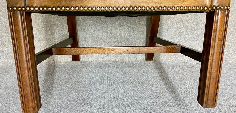 Mahogany & Leather Library Desk Chair View VII