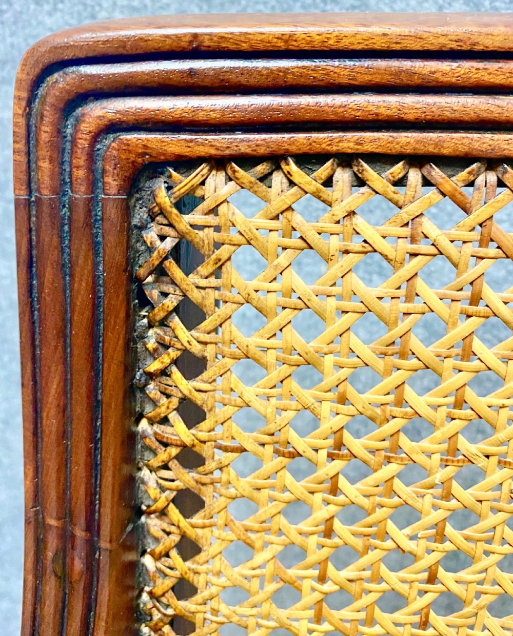 Regency mahogany bergere library armchair View VIII