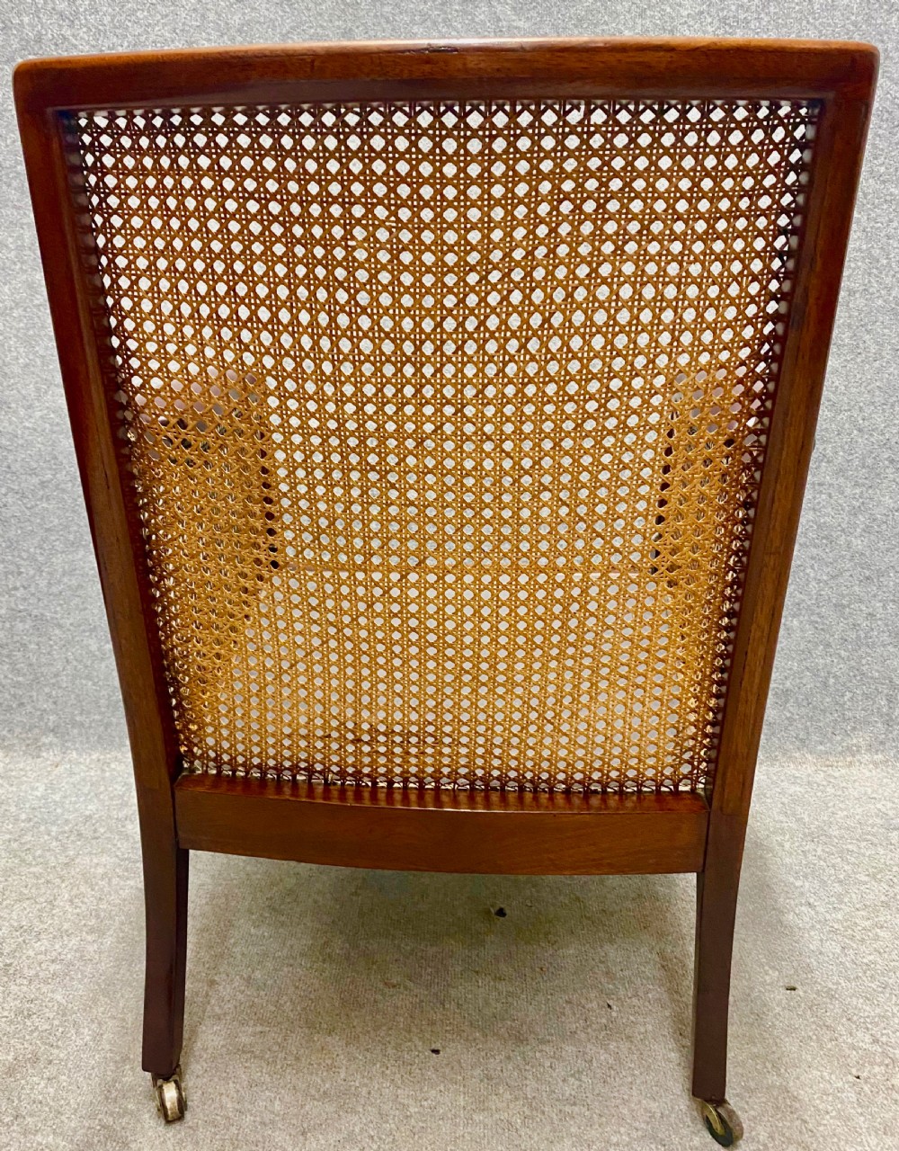 Regency mahogany bergere library armchair View XIV