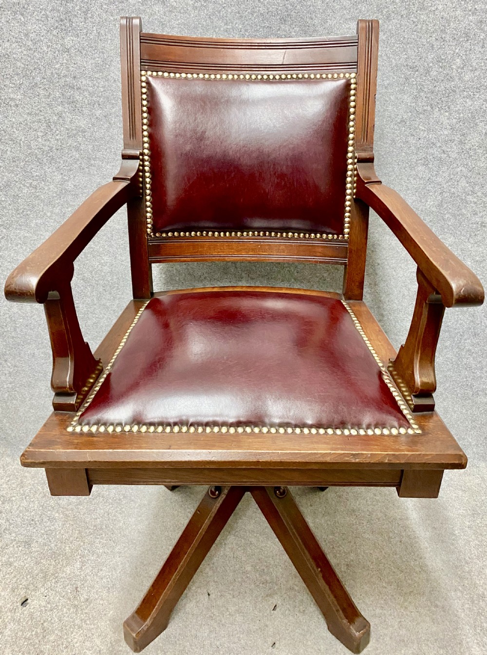 Arts & Crafts Patented Swivel Desk Chair