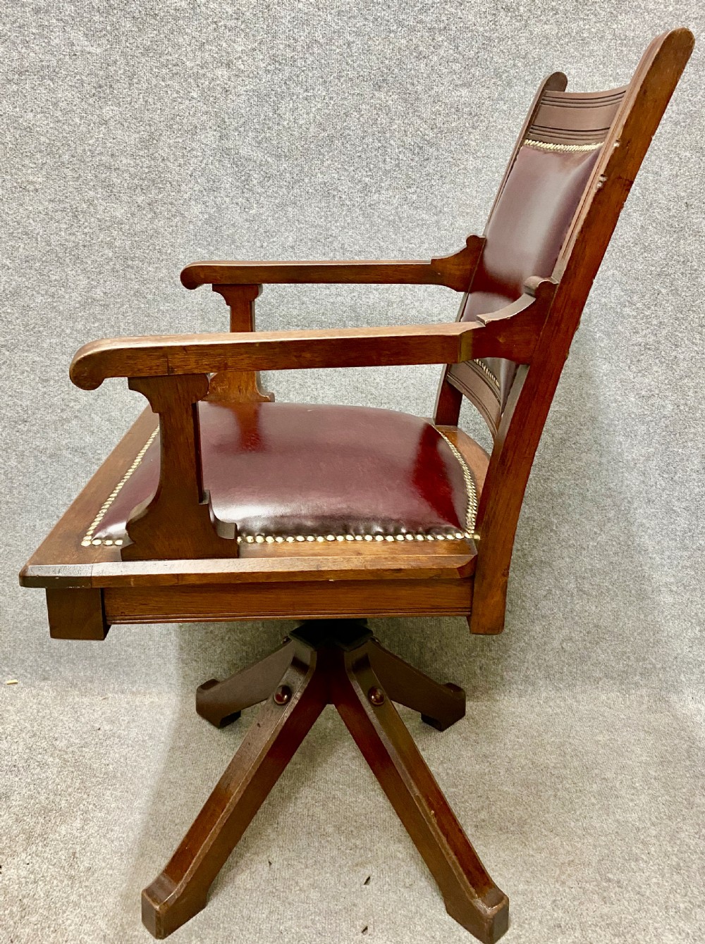 Arts & Crafts Patented Swivel Desk Chair View II