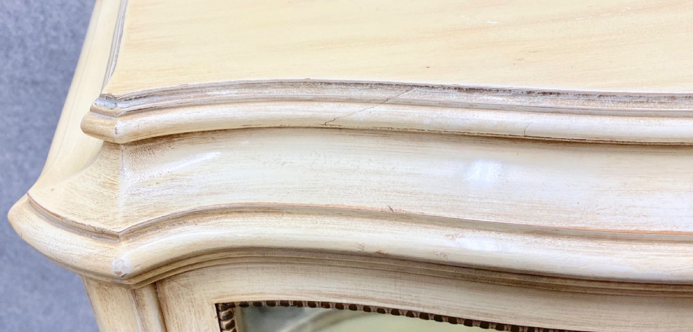 Pair Painted French Style Display Cabinets View II