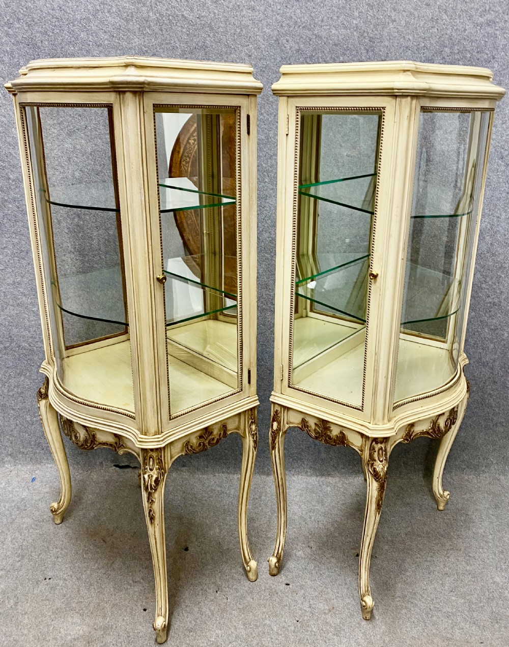 Pair Painted French Style Display Cabinets View VIII