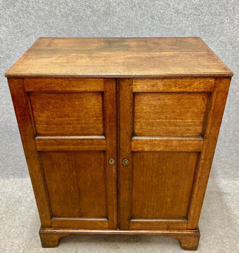 Antique Oak Housekeepers  Cupboard View II