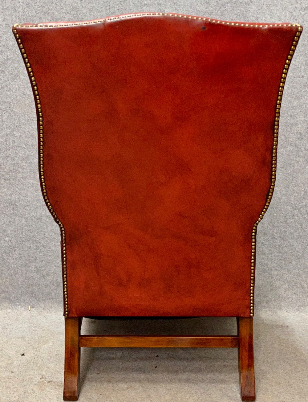 Georgian Style Leather Winged Armchair View VIII