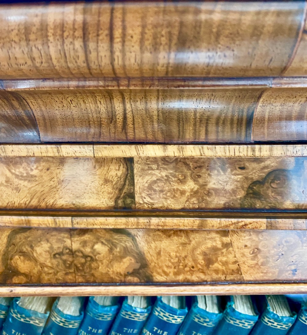 Fine Victorian Burr Walnut Secretaire Bookcase View XX