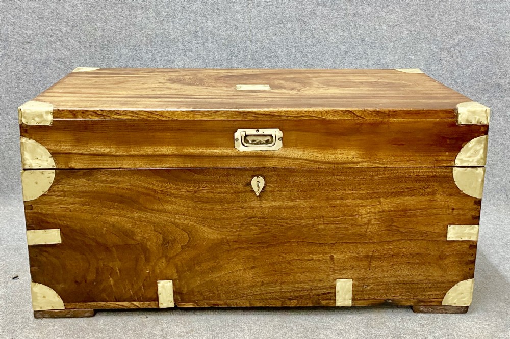 Anglo Indian Camphor Wood Campaign Trunk
