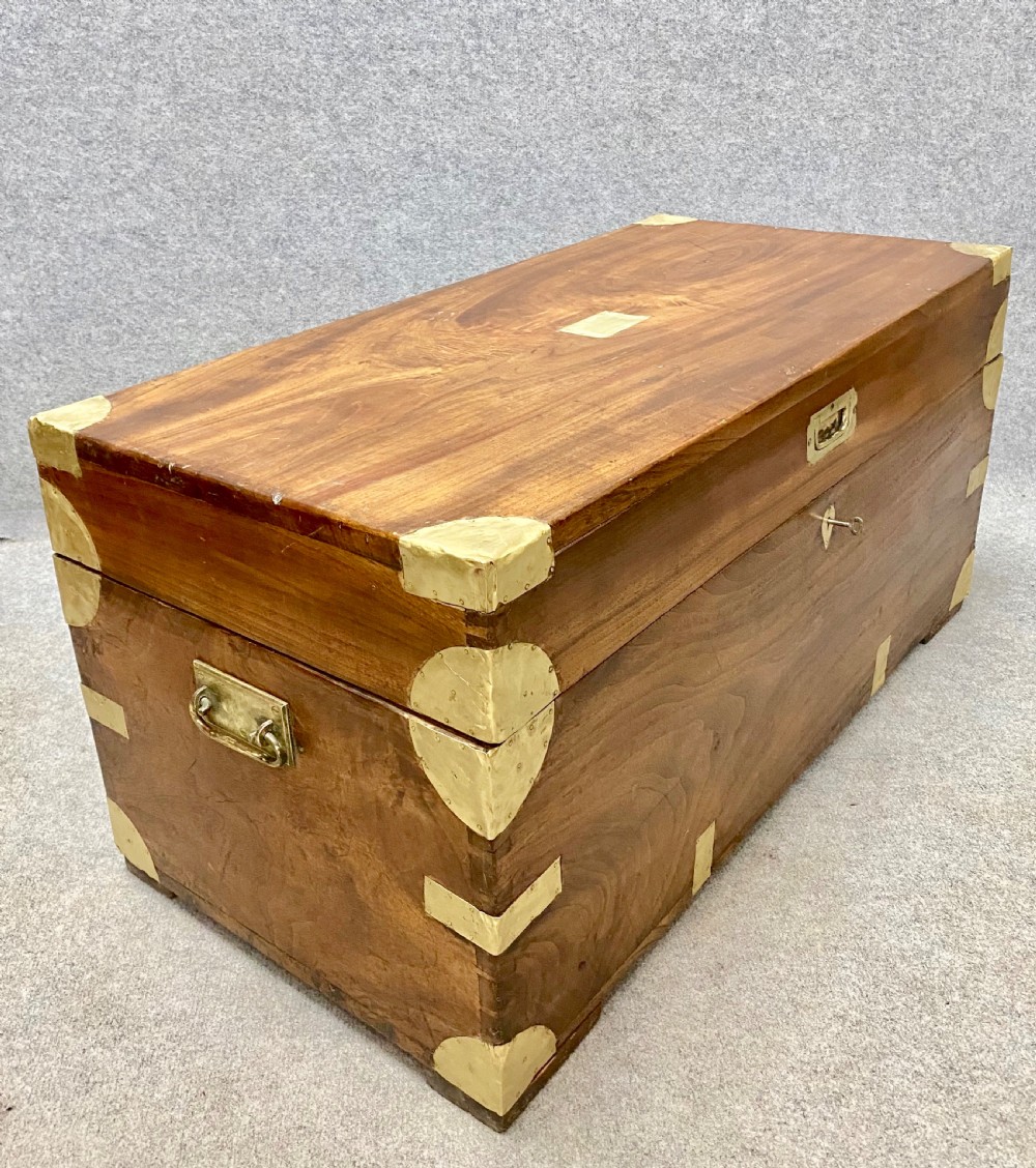 Anglo Indian Camphor Wood Campaign Trunk View IV