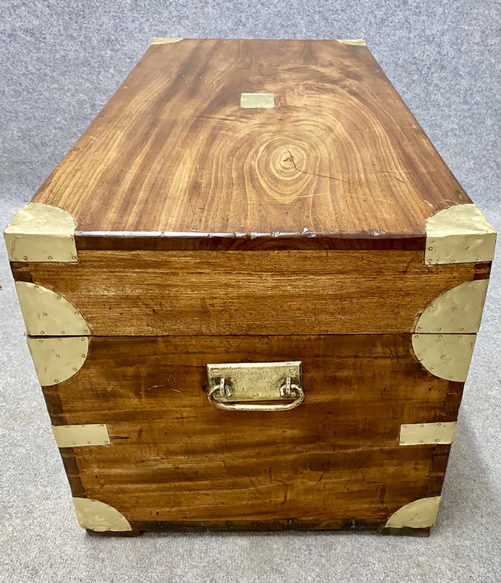 Anglo Indian Camphor Wood Campaign Trunk View VI
