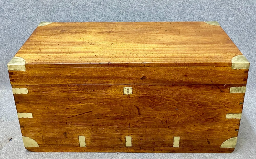 Anglo Indian Campaign Camphor Wood Trunk