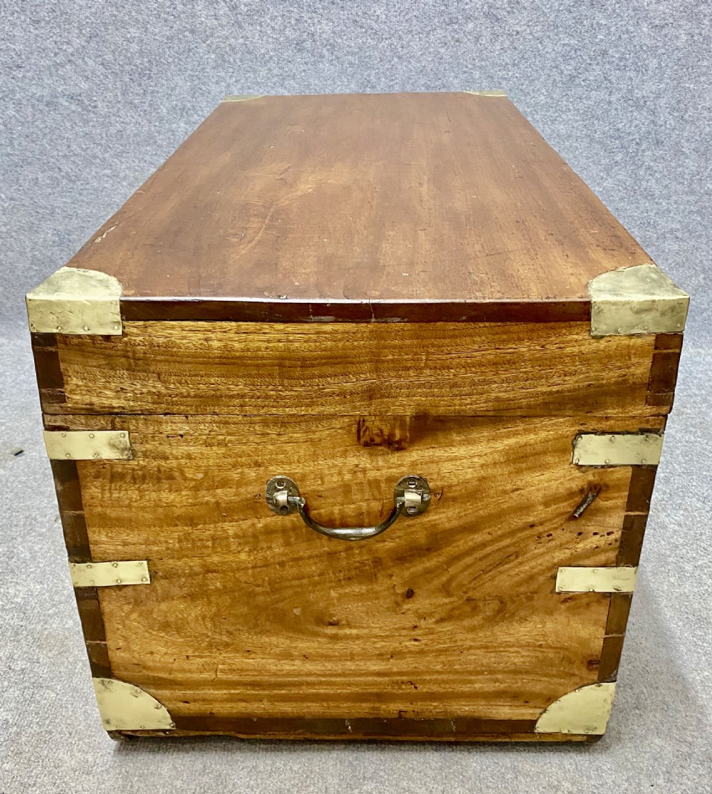 Anglo Indian Campaign Camphor Wood Trunk View IV