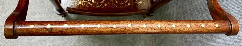 Anglo-Indian Teak & Brass Inlaid Drinks Trolley View VII