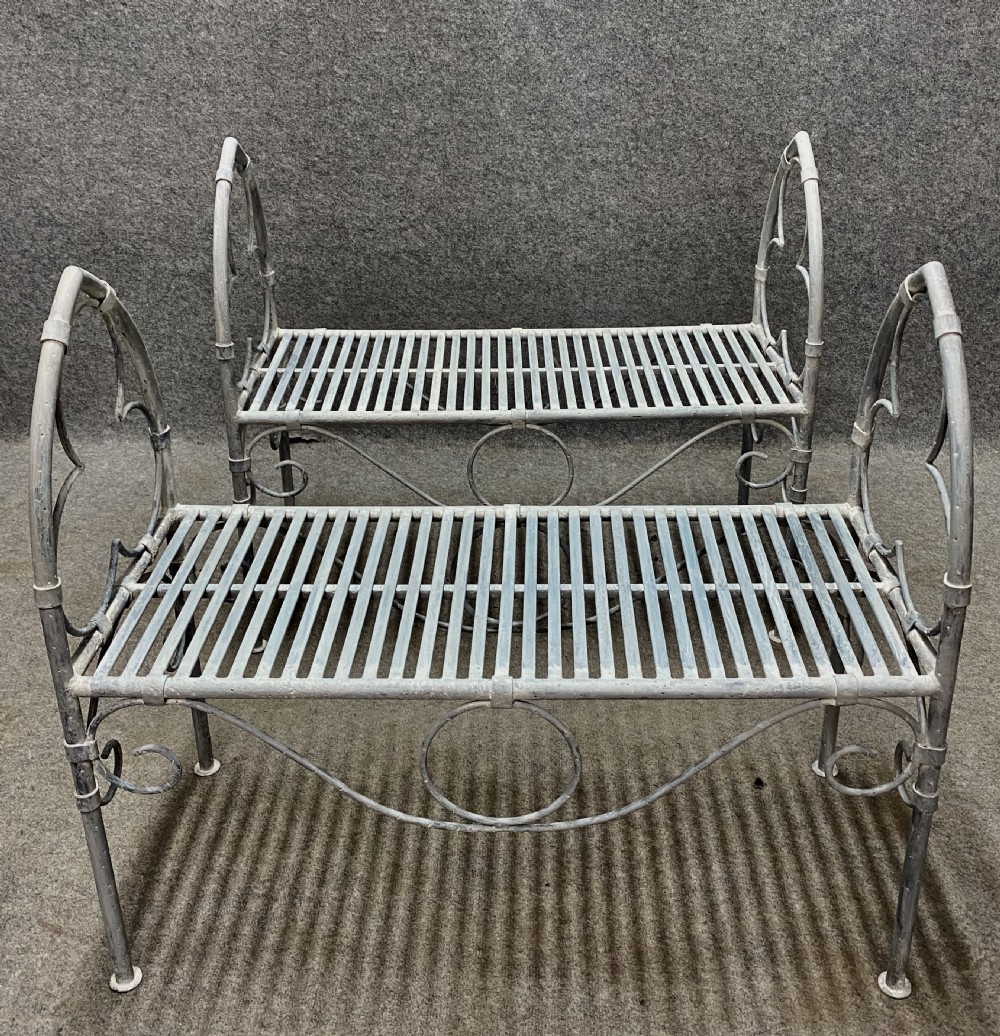 Pair of Gothic & Strap Work Garden Seats View III
