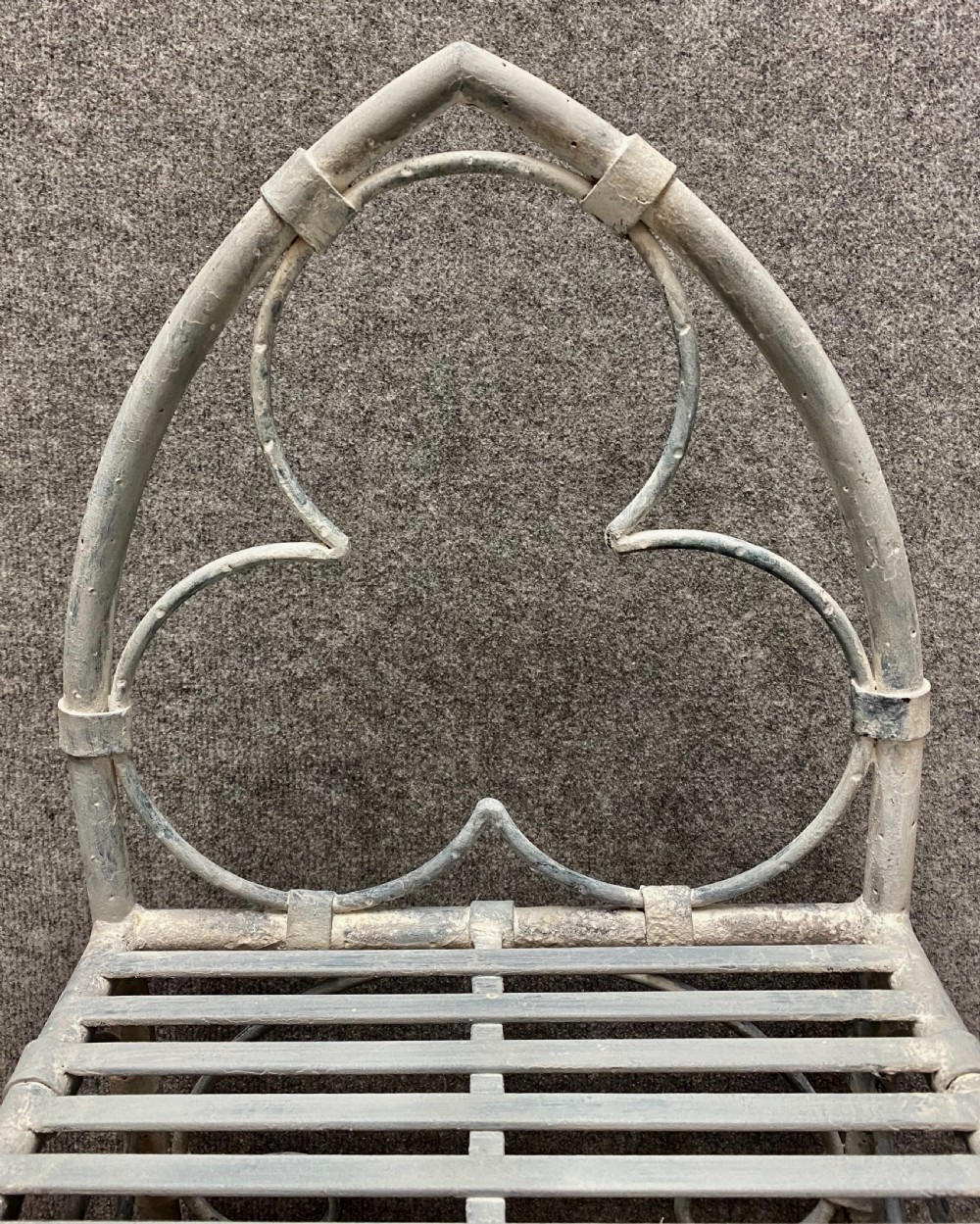 Pair of Gothic & Strap Work Garden Seats View V
