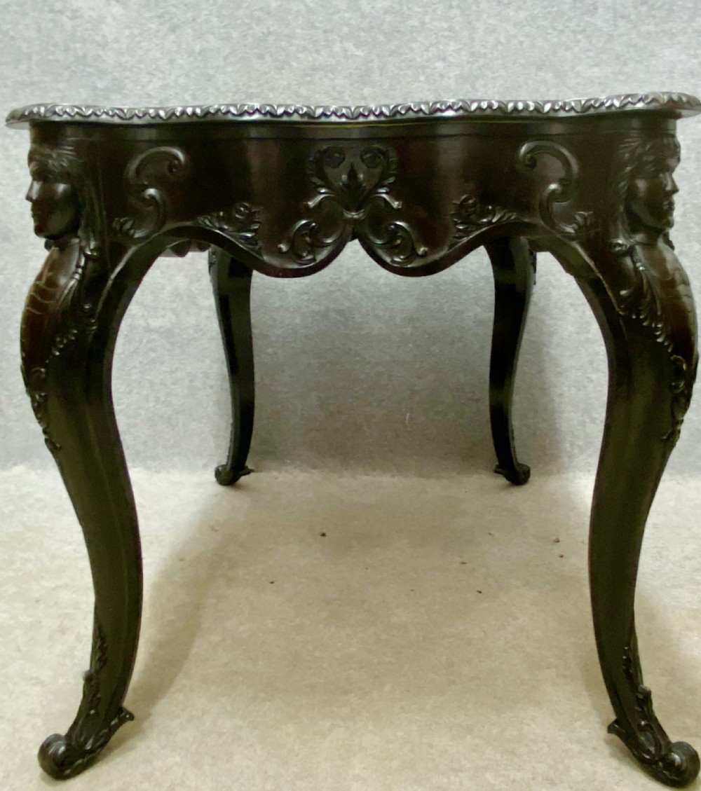 Large Ceylonese ( Sri Lankan )Solid Ebony Bijouterie Table View VII