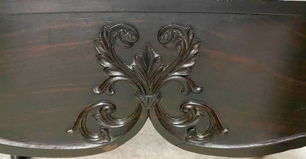 Large Ceylonese ( Sri Lankan )Solid Ebony Bijouterie Table View XIV