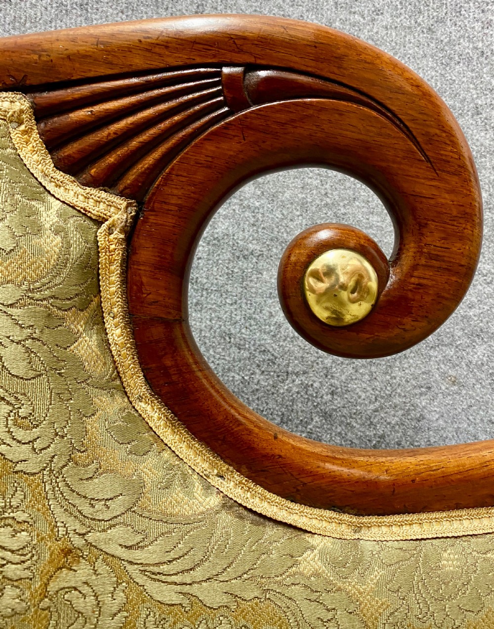  Regency Rosewood and Brass Inlaid Chaise Longue View VIII
