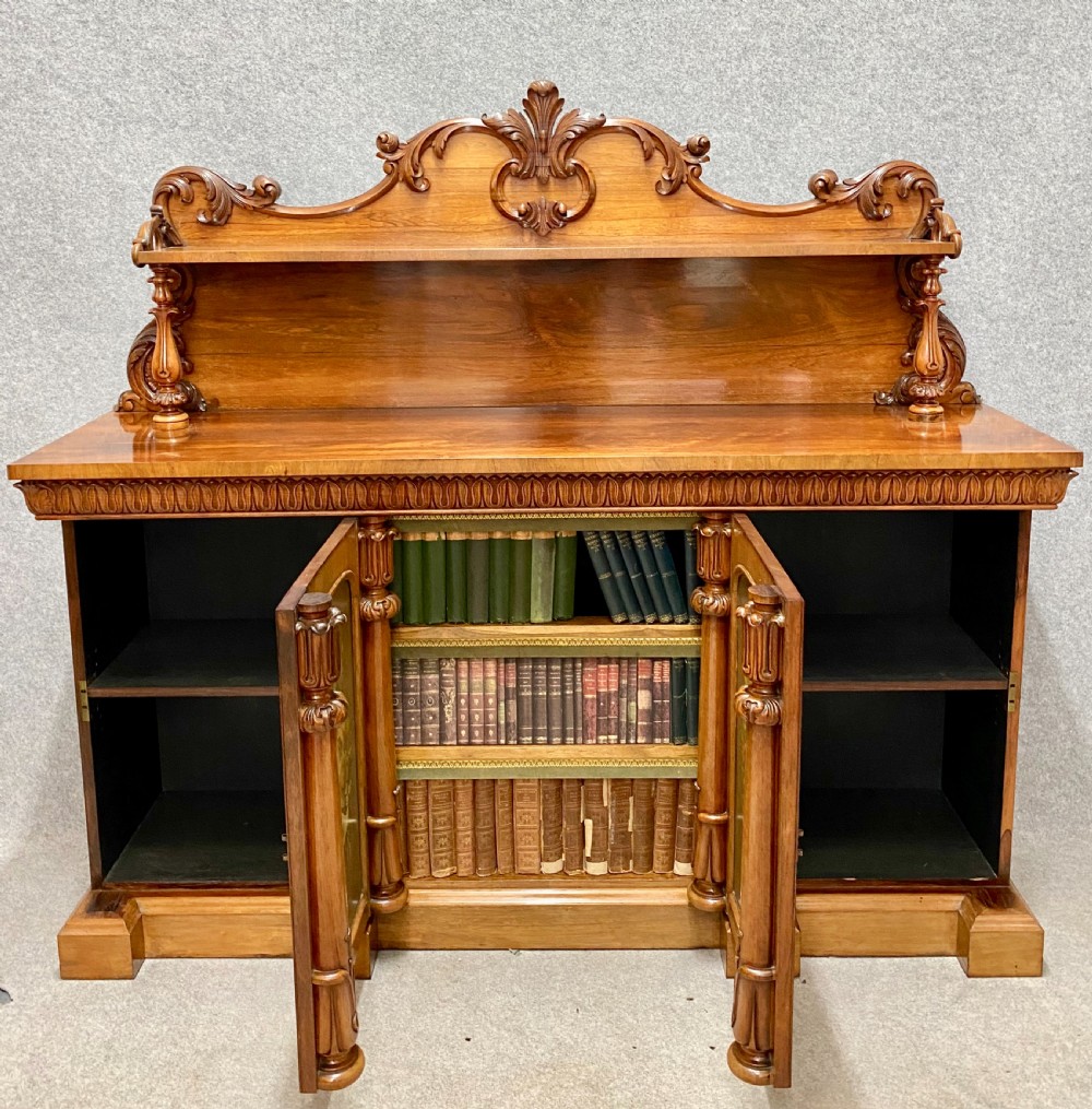Stunning Rosewood Open Bookcase Side Cabinet View XIV