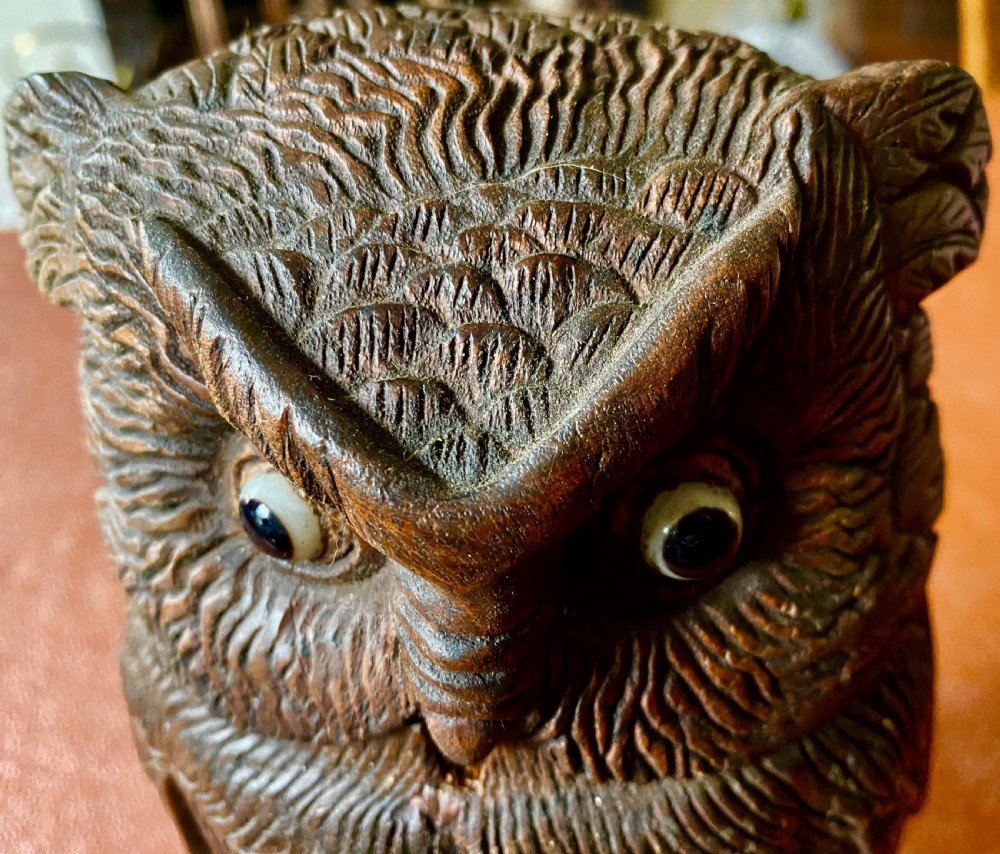 Black Forest Carved Owl View IV