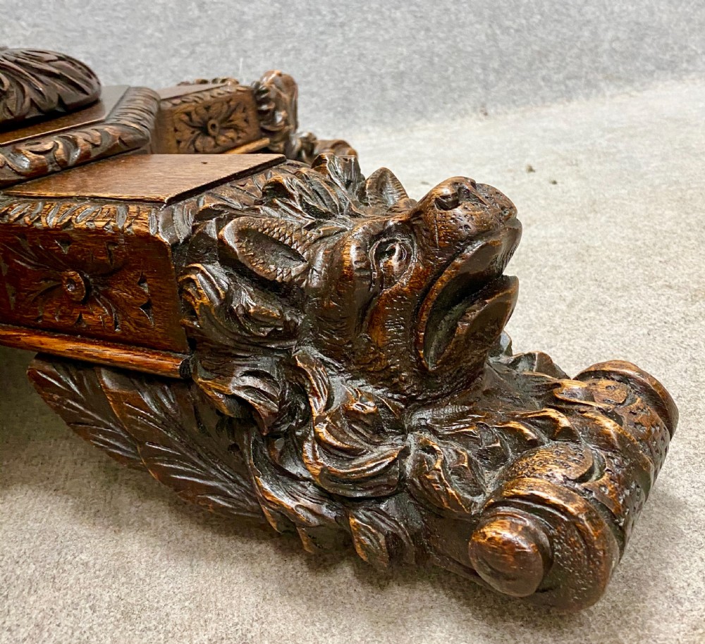 Good 19th Century Carved Oak Centre Table View VII