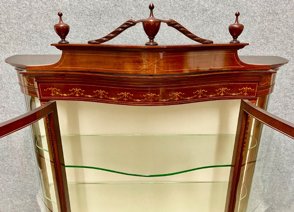 Fine Inlaid Mahogany Display Cabinet View V
