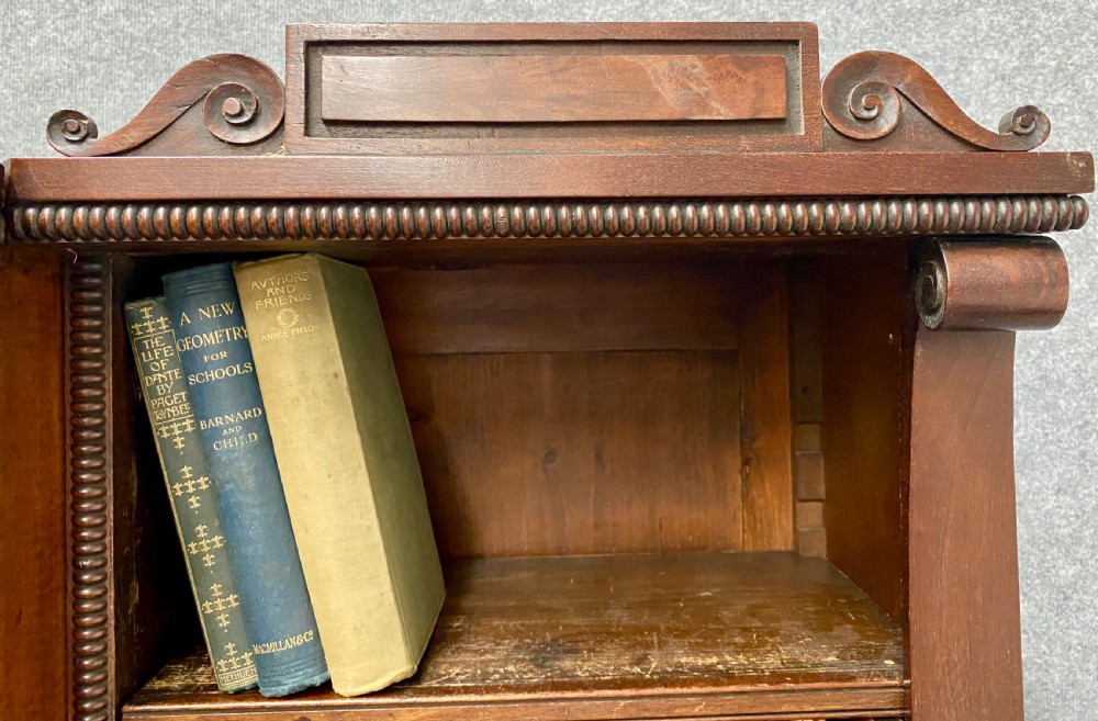 Fine Regency Mahogany Open Breakfront  Bookcase View VII